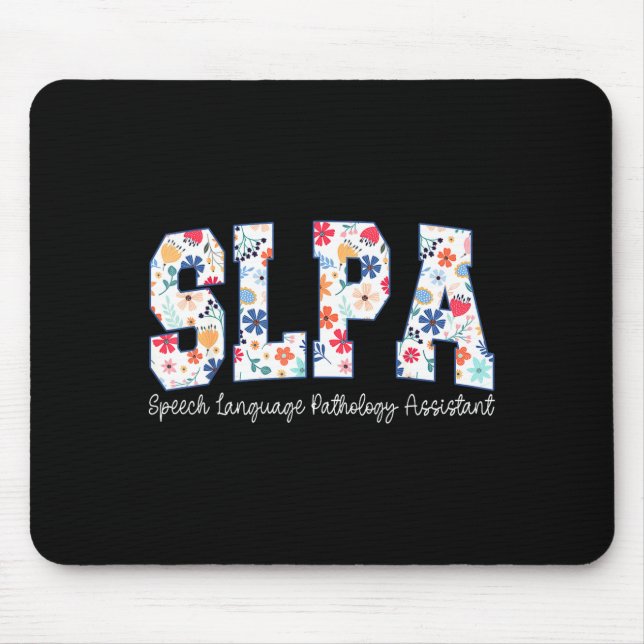 Floral Speech Language Pathology Istant Slpa Appre Mousepad (Vorne)
