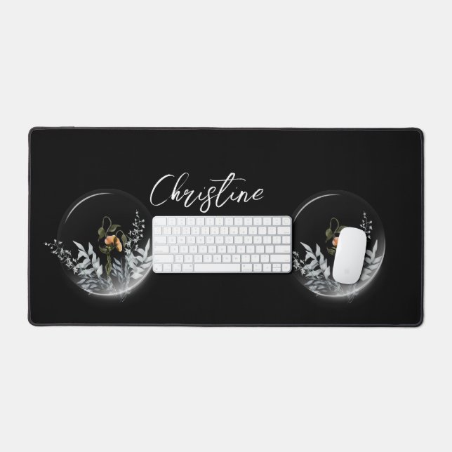 Floral sphere Desk mat Schreibtischunterlage (Tastatur & Maus)