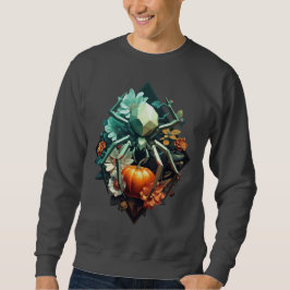 Floral Spider Pumpkin Pixel Art Sweatshirt