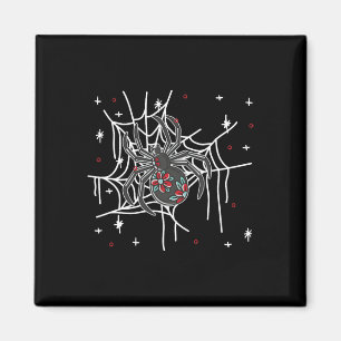 Floral Spider Web Lazy Halloween Kostüm Niedlich Magnet