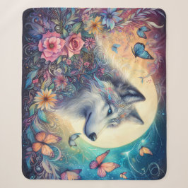 Floral Spirit: The Wolf in Bloom Sherpadecke