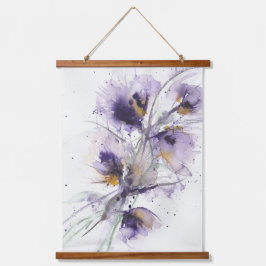 Floral Splash Wandteppich Mit Holzrahmen