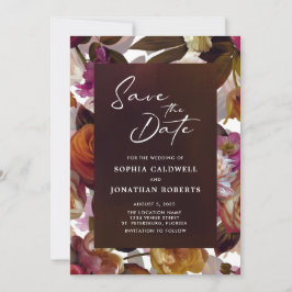Floral Splendor QR Code Moderne moderne Hochzeit Save The Date