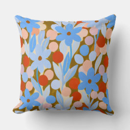 Floral Spots in brown pattern Kissen