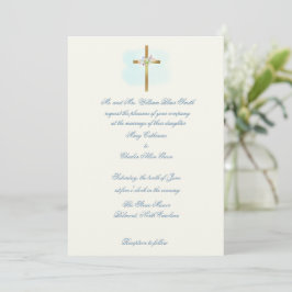Floral Spray auf Cross - Custom Wedding Einladunge Einladung