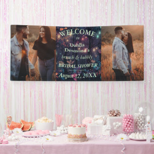 Floral Spray Brunch & Bubbly Brautparty Empfang Banner