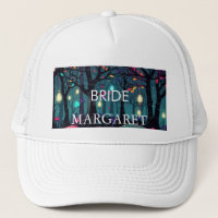 Floral Spray Fantasy Art BRIDE Cap
