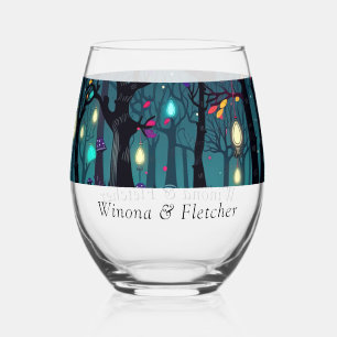 Floral Spray Fantasy Art Glas