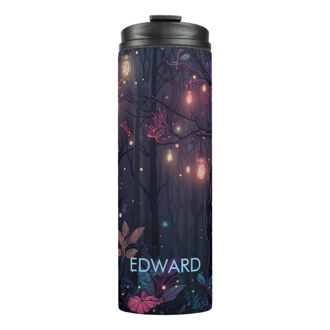 Floral Spray Fantasy Art Wedding TRAUZEUGE Thermosbecher (Vorderseite)