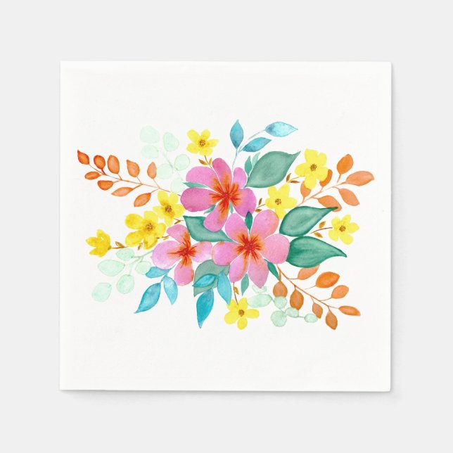 Floral Spray Napkin Serviette (Vorderseite)