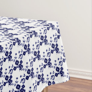 Floral Spray, Stil 1-BLAU-WEISS-52x70-TABELLE-KLOT Tischdecke