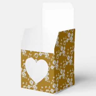 Floral Spray Style 1-Gold-Weiß 2-FAVOR BOXES sqh Geschenkschachtel