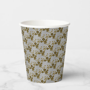 Floral Spray Style 1, SILVER GOLD-PAPIERSCHUHE Pappbecher