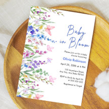 Floral Spring Baby in Bloom Baby Shower