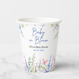 Floral Spring Baby in Bloom Baby Shower Pappbecher