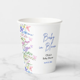 Floral Spring Baby in Bloom Baby Shower Pappbecher
