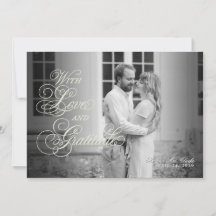 Floral Spring Chinoiserie Flat Danke Karte