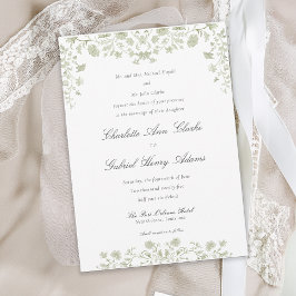 Floral Spring Chinoiserie Wedding Einladung