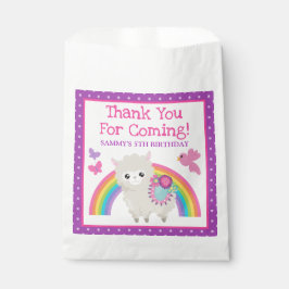 Floral Spring Llama & Rainbow Birthday Geschenktütchen