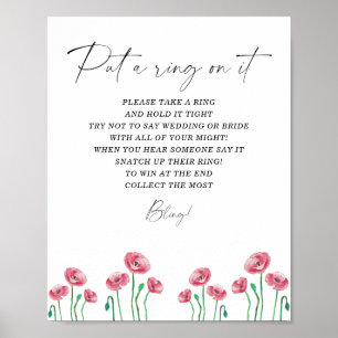 Floral Spring - Setz einen Ring drauf Spielposter Poster