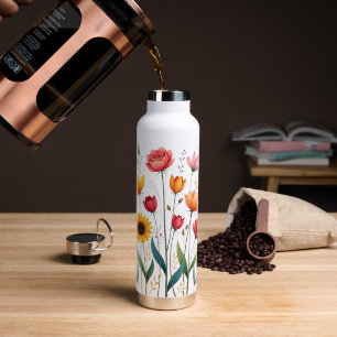Floral Stainless Steel Water Flasche Insulted EC