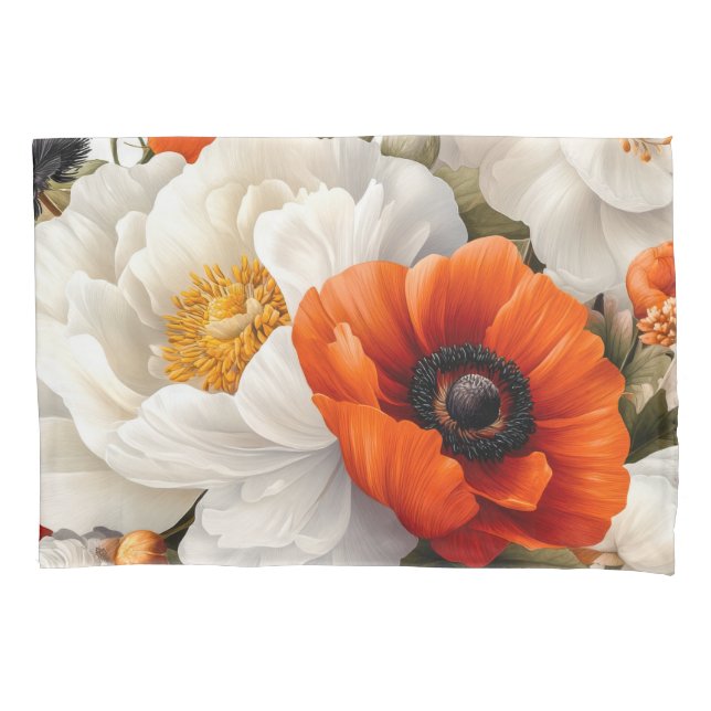 Floral Standard Pair Kissenbezug (Vorderseite-Links)