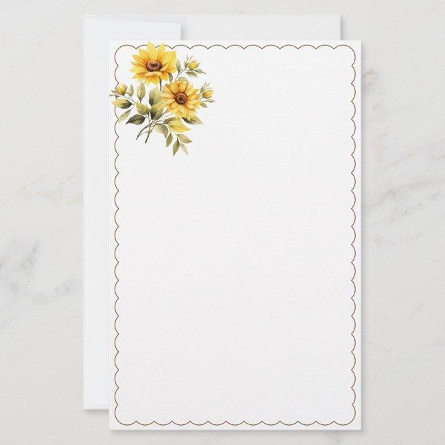 Floral Stationery Paper Briefpapier (Vorderseite)