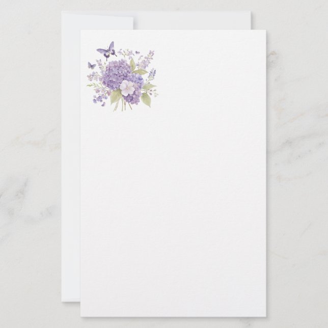 Floral Stationery Paper Briefpapier (Vorderseite)
