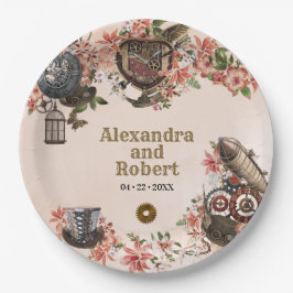 Floral-Steampunk-Party Pappteller
