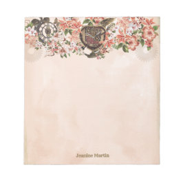 Floral Steampunk Wedding Besondere Anlass Notizblock