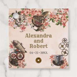 Floral Steampunk Wedding Vielen Dank Geschenkanhänger
