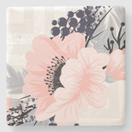 floral steinuntersetzer