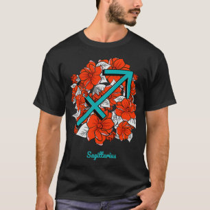 Floral Sternzeichen Schütze T-Shirt