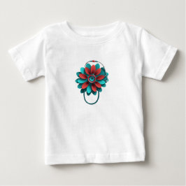 Floral Stethoscope Design - Unique Medical & Healt Baby T-shirt