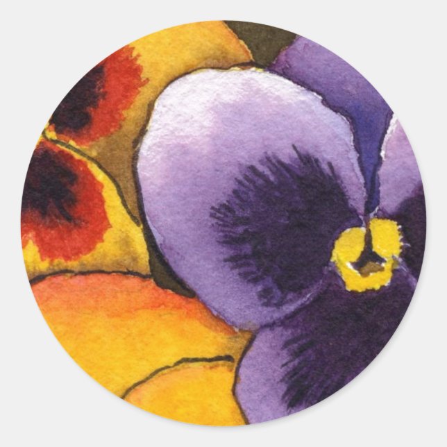 Floral Sticker "Pansy #1" (Vorderseite)