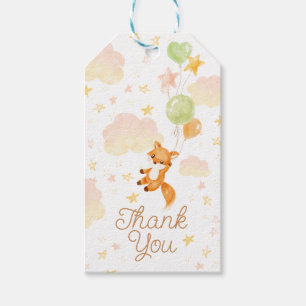 Floral Storybook Fox Babydusche Danke Geschenkanhänger