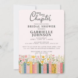 Floral Storybook Her Next Chapter Bridal Shower  Einladung
