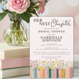 Floral Storybook Ihr nächstes Kapitel Brautparty Einladung