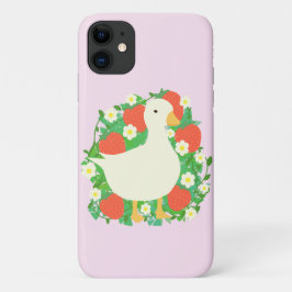 Floral Strawberry Goose Duck Case-Mate iPhone Hülle
