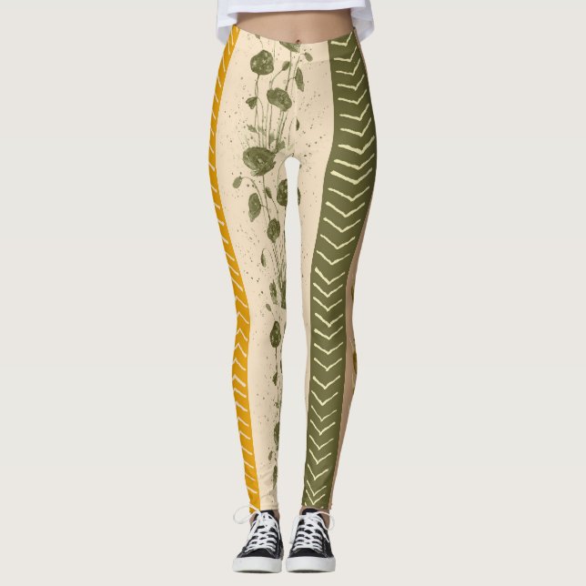 Floral Stripes Leggings (Vorderseite)