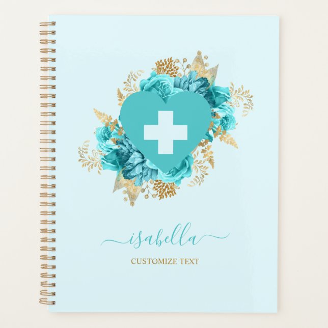 Floral Student Nurse Planer (Vorderseite)