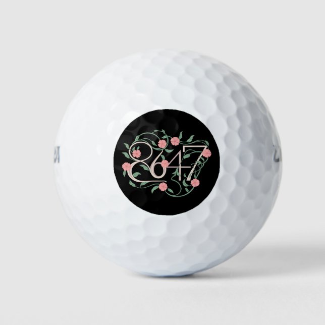 Floral Subtle Anti Trump 8647 86 47 Boho Golfball (Vorderseite)