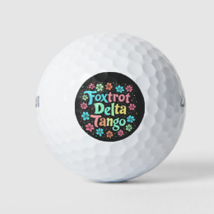 Floral Subtle Anti Trump 8647 Anti Maga Golfball