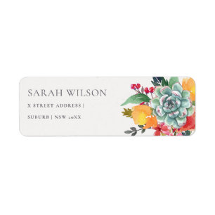 FLORAL SUCCULENT ANTLER BOHEMIAN ALLURE ADDRESS