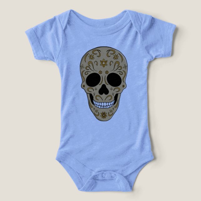 Floral Sugar Skull Dia de los Muertos (Design Recto)