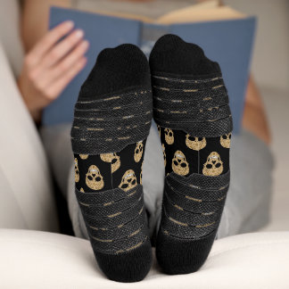 Floral Sugar Skull Dia de los Muertos Socken