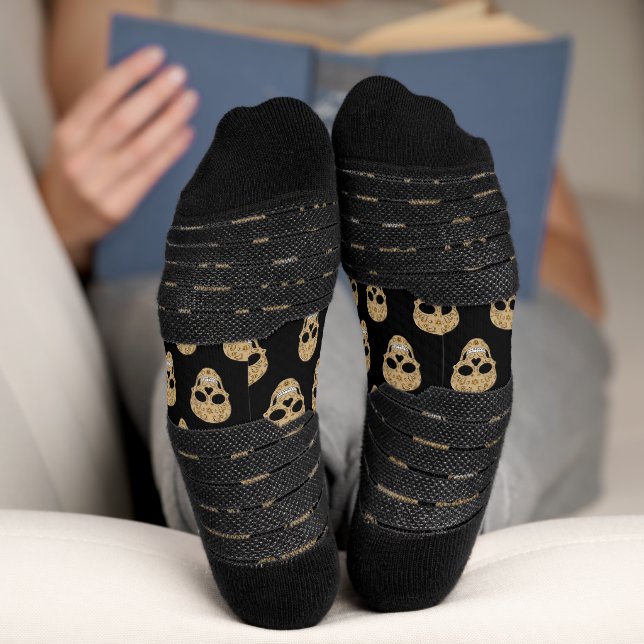 Floral Sugar Skull Dia de los Muertos Socken (Unterseite)