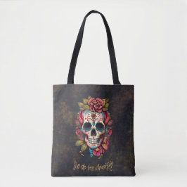 Floral Sugar Skull Dia de los Muertos Spanisch Tasche