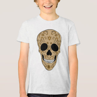 Floral Sugar Skull Dia de los Muertos Tri-Blend Shirt