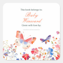 Floral Summer Butterfly Baby Dusche
